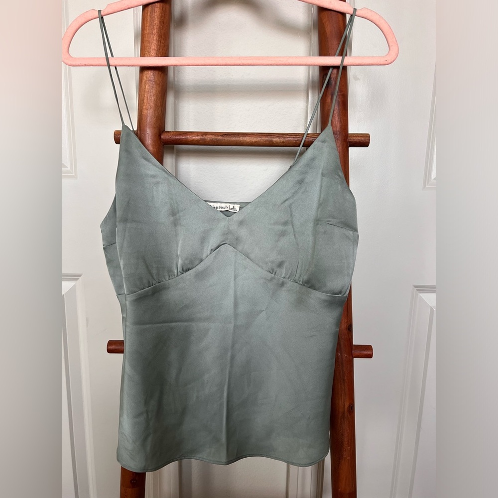 Abercrombie & Fitch | Light Teal/Blue Satin Camisole | Size S